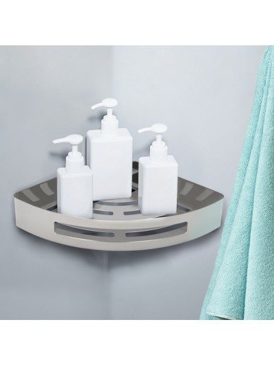 Cestillo Rincon Baño Autoadhesivo, Color Inox Con Efecto Espejo, Autoadhesivo Resistente o Con Tornillos