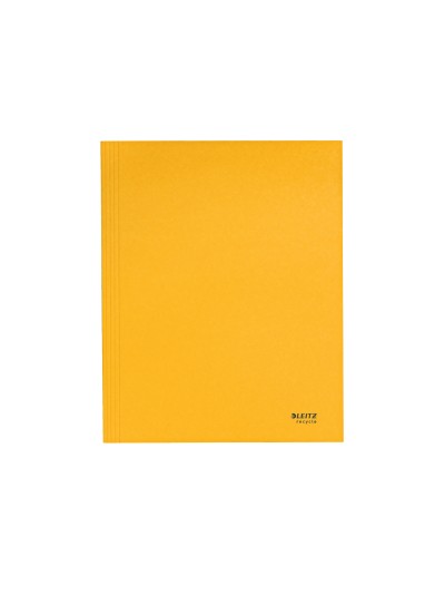 Subcarpeta leitz recycle con tres solapas din a4 carton 100% reciclable amarillo