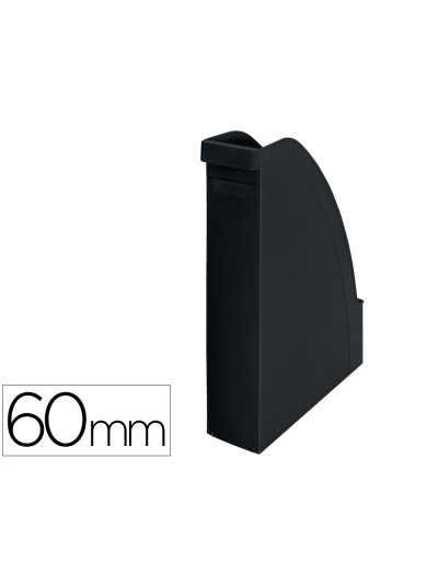 Revistero leitz recycle plastico lomo 60 mm negro 78x308x278 mm