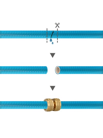 Reparador Laton Para Mangueras 3/4". Blister 1 pieza