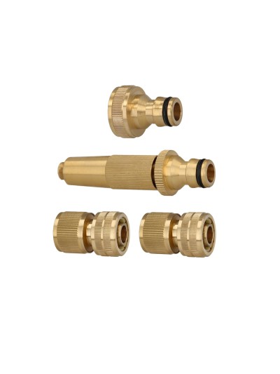 Set Riego 4 piezas Para Mangueras 1/2" Fabricado en laton.