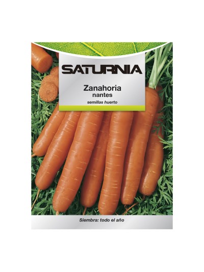 Semillas Zanahoria Nantes Temprana (7 Gramos). Semillas Verduras, Horticultura, Horticola, Semillas Huerto.