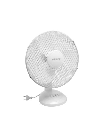 Ventilador Maurer Mesa Ø 40 cm. 45 W. Aspas gran tamaño, Inclinación ajustable, 3 velocidades