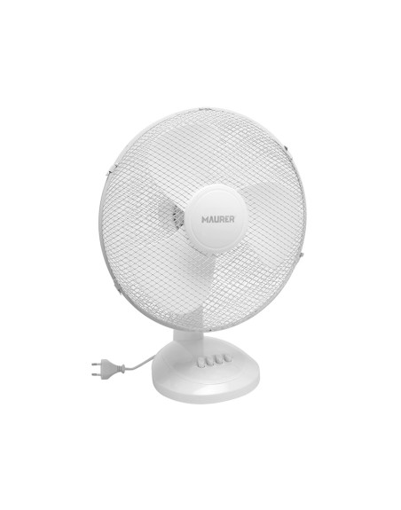 Ventilador Maurer Mesa Ø 40 cm. 45 W. Aspas gran tamaño, Inclinación ajustable, 3 velocidades