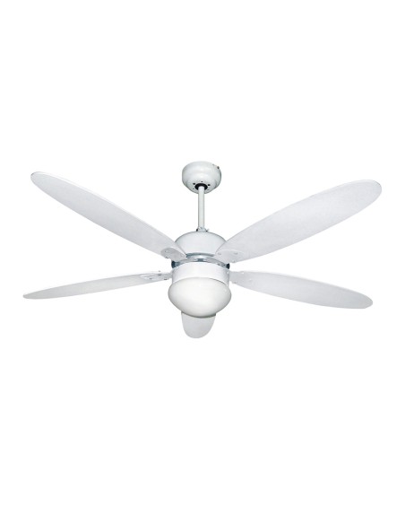 Ventilador Techo Ø 124 cm. 70 Watt. Con Luz y Mando A Distancia 5 Aspas y 3 Velocidades. Con temporizador
