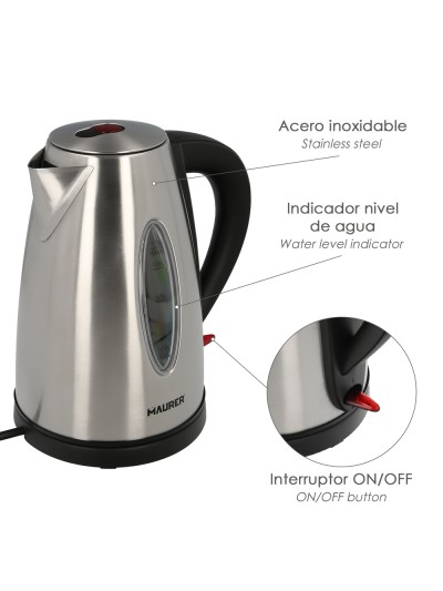 Hervidor De Agua 1,7 Litros. 2200 W.