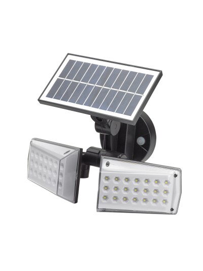 Aplique Solar Led Doble Con Sensor de Movimiento / Crepuscular 450 Lumenes. Protección IP65