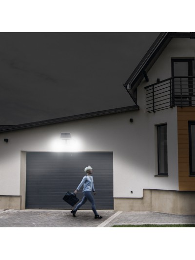 Aplique Solar Led Doble Con Sensor de Movimiento / Crepuscular 450 Lumenes. Protección IP65