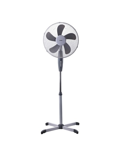 Ventilador Pie Ø 40 x 135 cm. 45 W. Oscilación Automatica, Altura Regulable, Cabezal Inclinable, Base Estable 60x60 cm.