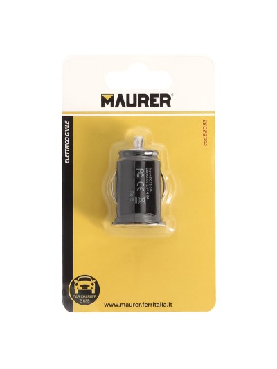 Cargador Coche USB Dos Tomas 2.1 Amperios. 5 V. Adaptador Enchufe USB Cargador USB de Pared, Android, Iphone, Smartphones