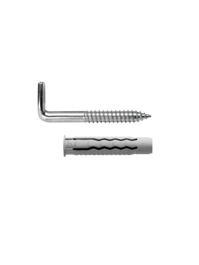 Kit Sanitario Alcayata Con Taco Ø 12 x 60 mm. Fijación Calentadores / Termos De Agua
