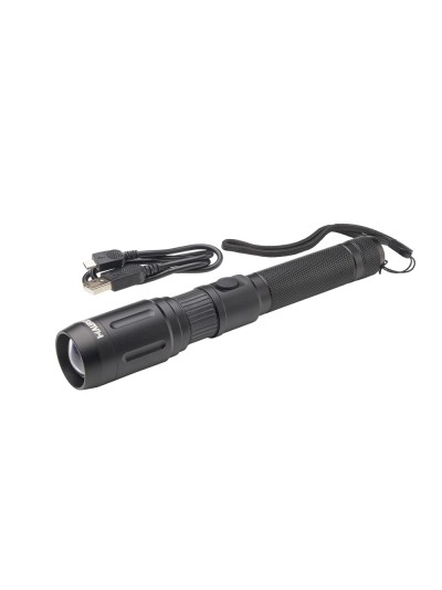 Linterna LED De Mano Con Bateria Recargable Con Función Powerbank ( 2.000 mAh) 500 Lumenes (5 Watt.) Con Función Zoom
