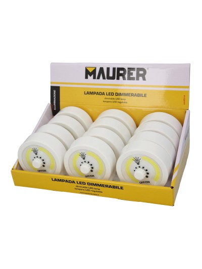 Linterna LED Armario Dinmerable A Pilas (3 AAA) 220 Lumenes Con Iman, Gancho y Adhesivo
