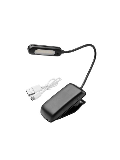 Linterna LED De Mesa / Lectura  Bateria Recargable (1.000 mAh) 30 Lumenes Con Clip, 3 Tonos De Luz y 3 Niveles De Luminosidad