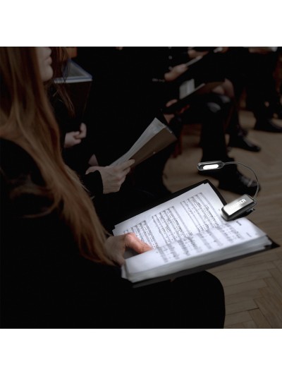 Linterna LED De Mesa / Lectura  Bateria Recargable (1.000 mAh) 30 Lumenes Con Clip, 3 Tonos De Luz y 3 Niveles De Luminosidad