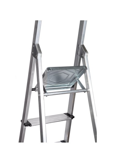 Escalera Doméstica Aluminio Profesional 7 Peldaños 12 cm Grosor.