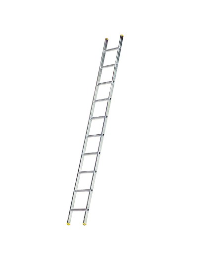 Escalera Aluminio 1 Tramo, 10 Peldaños. Antideslizante, Resistente.