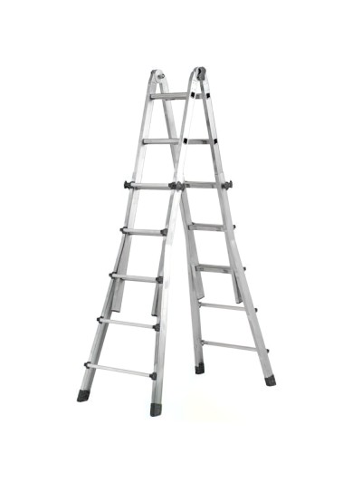 Escalera Telescópica Aluminio  5+5 Peldaños