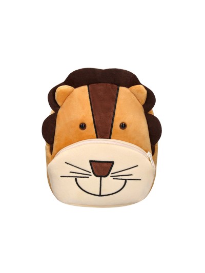 Cartera preescolar liderpapel mochila infantil peluche leon 260x100x240 mm
