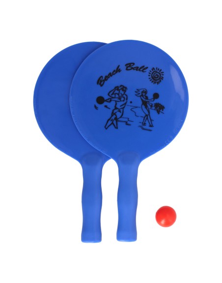 Raquetas Palas Playa Con Pelota Ø 22,5 cm. x 38,5 (Alt.) cm. Resistente Al Agua y Al Sol. Raqueta de Playa, Palas Playa.
