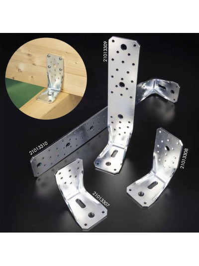 Soporte Para Madera Con Angulo Reforzado 65x88x135 mm. Conector Angular, Escuadra Fijación, Zapata Madera Soporte Pergola Madera