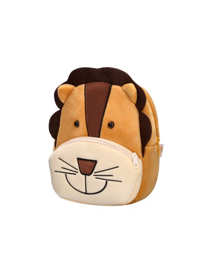 Cartera preescolar liderpapel mochila infantil peluche leon 260x100x240 mm