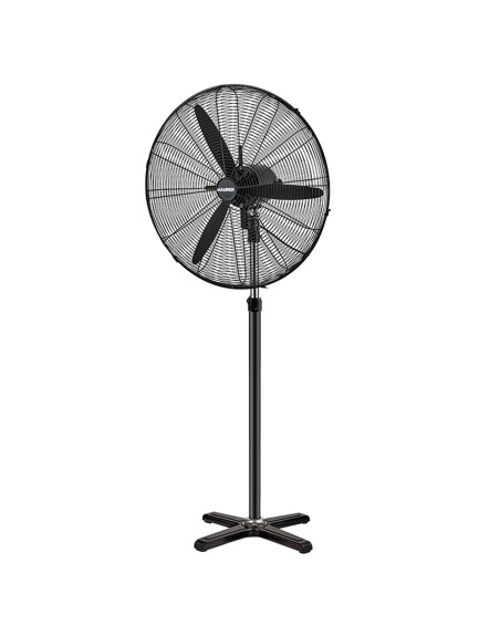 Ventilador Pie Ø 70 x195 cm. Negro 190 W. Oscilación Automatica, Altura Regulable, Cabezal Inclinable, Base Estable 60x60 cm.