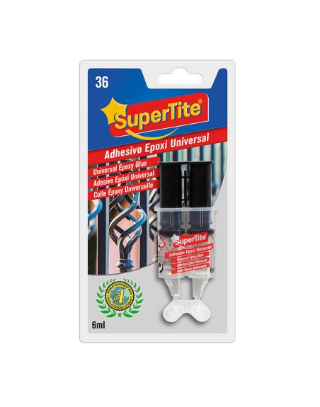 Pegamento Epoxi 2 Componentes (6 Ml.) Pegamento Metal, Cristal, Espejos, Plásticos, Mármol, Embarcaciones, Madera, Piel, Etc