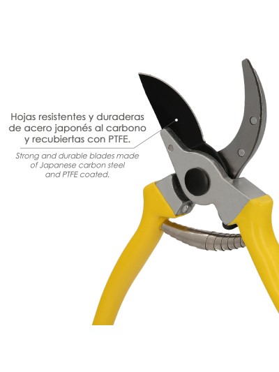 Tijeras Podar 1 Mano Japonesa Akagi T-4S  220 mm. Mangos Aluminio Endurecido, Hoja Recubierta PTFE