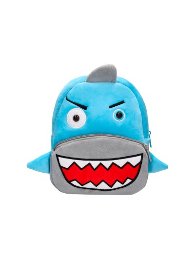 Cartera preescolar liderpapel mochila infantil peluche tiburon 260x100x240 mm