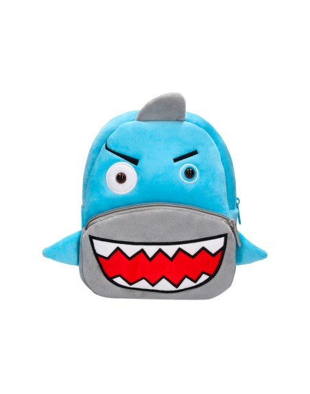 Cartera preescolar liderpapel mochila infantil peluche tiburon 260x100x240 mm