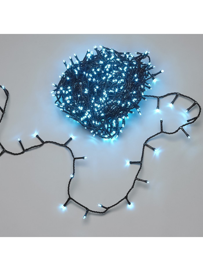 Guirnalda Luces Navidad 500 Leds Azul Hielo Uso en Interiores / Exteriores IP44