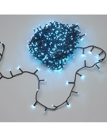 Guirnalda Luces Navidad 500 Leds Azul Hielo Uso en Interiores / Exteriores IP44