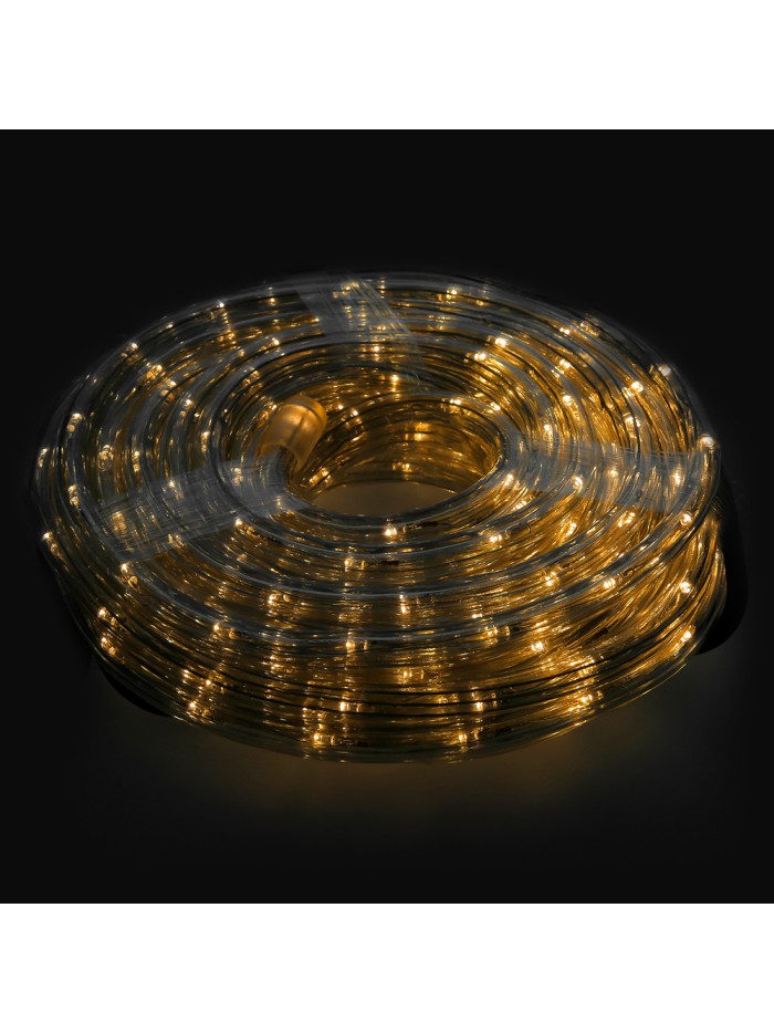 Luces Navidad Tubo Luz Blanca Calida 240 LEDs Uso Exteriores / Interiores Protección IP44 Rollo 10 Metros