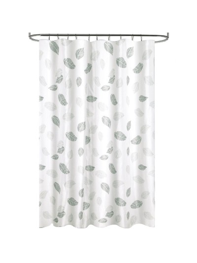 Cortina Ducha Tela Hojas 180 x 200 cm. Cortina baño, Cortina Tela Impermeable Con Anillas