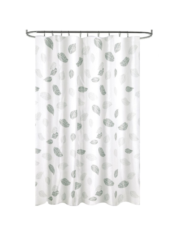 Cortina Ducha Tela Hojas 180 x 200 cm. Cortina baño, Cortina Tela Impermeable Con Anillas
