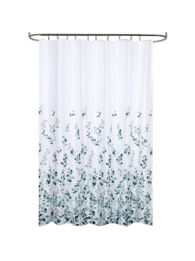 Cortina Ducha Tela Flores 180 x 200 cm. Cortina baño, Cortina Tela Impermeable Con Anillas