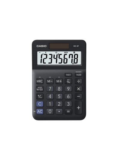 Calculadora casio ms-8f sobremesa 8 digitos tax +/- color negro
