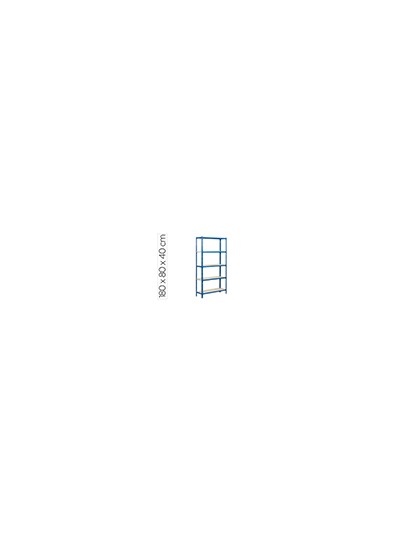 Estanteria metalica simonrack kit simonclick mini 5/400 color azul/blanco 5 estantes 180 kg por estante 180x80x40cm