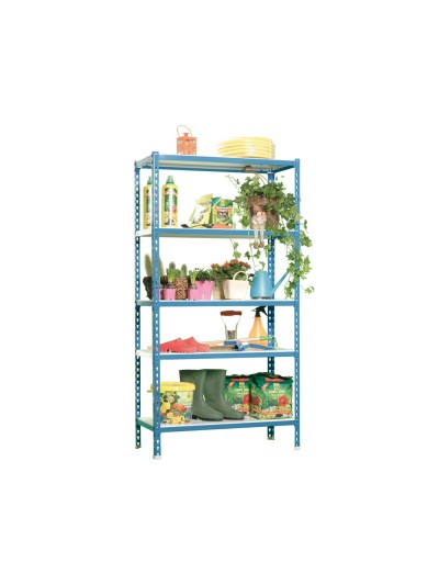 Estanteria metalica simonrack kit simonclick mini 5/400 color azul/blanco 5 estantes 180 kg por estante 180x80x40cm