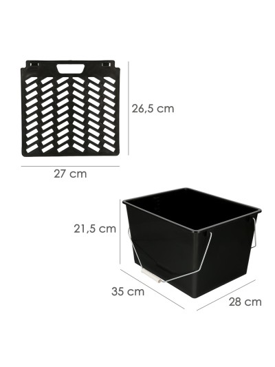 Cubeta Pintura 15 Litros Con Rejilla. Fabricado en Plastico. Cubeta Pintor, Cubo Pintura, Cubo Pintura con Rodillo,