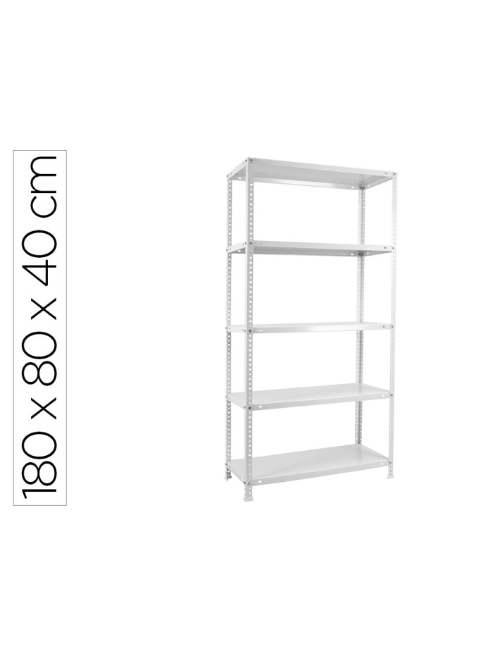 Estanteria metalica simonrack kits advantage mini 5/400 color blanco 5 estantes 75 kg por estante 180x80x40 cm Estanteria metalica simonrack kits advantage mini 5/400 color blanco 5 estantes 75 kg por estante 180x80x40 cm