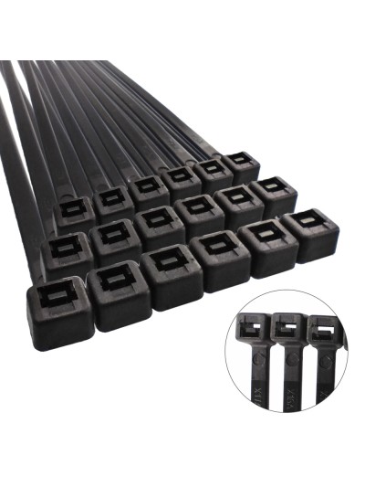 Brida Nylon 100%. Color Negro 2,5 x 135 mm. Bolsa 100 unidades. Abrazadera Plastico, Organizador Cables, Alta Resistencia