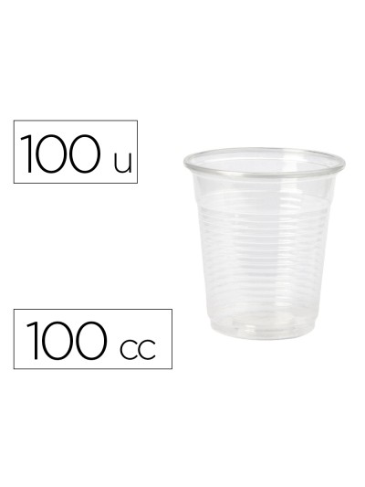 Vaso de plastico transparente 100 cc paquete de 100 unidades