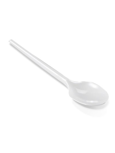 Cucharilla de plastico blanco reutilizable paquete de 100 unidades