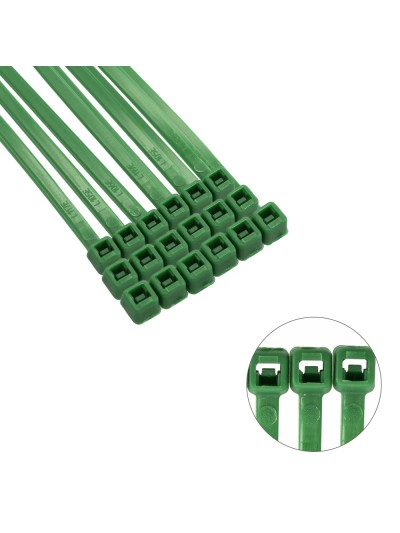 Brida Nylon 100%. Color Verde 3,6 x 140 mm. Bolsa 100 Unidades. Abrazadera Plastico, Organizador Cables, Alta Resistencia