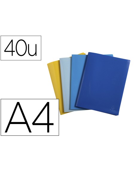 Carpeta exacompta escaparate 40 fundas din a4 reciclada polipropileno colores surtidos