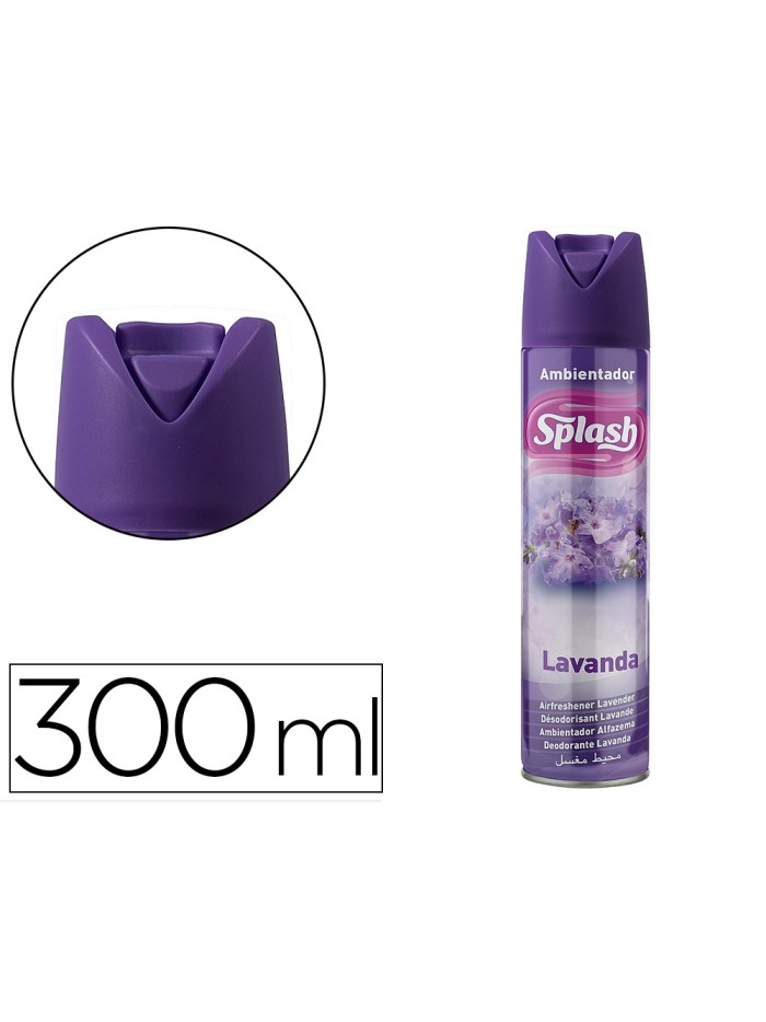 Ambientador spray splash aroma lavanda bote de 300 ml Ambientador spray splash aroma lavanda bote de 300 ml