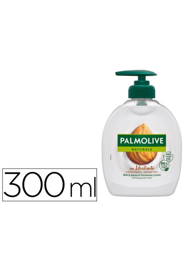 Jabon liquido lavamanos palmolive crema leche de almendra bote de 300 ml