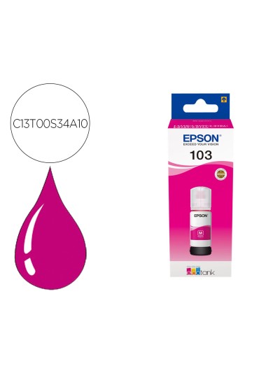 Tinta epson ecotank 103 l3110/3150/3151/5190 magenta botella de 65 ml